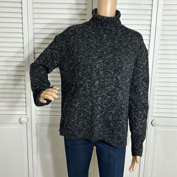 Jenni Kayne Recycled Cashmere, Wool & Cotton Turtleneck Marled Sweater XS - Picture 1 of 12